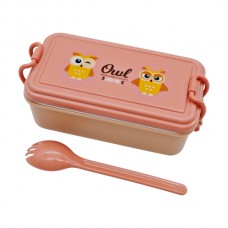 Ланч Бокс пластиковий 1шт Кольоровий з ложкою арт.G43-WX2090
