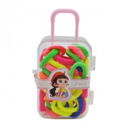 Резинка д/вол Дитяча Міні Яскрава Набір 40шт у футлярі арт.67#-SP001 *12