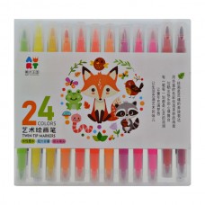 Фломастери 2-х сторонні 24кол. ART Kingdom арт.AKD1201