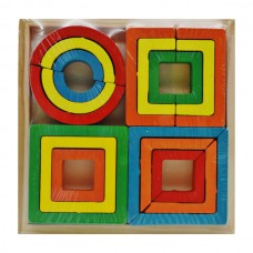Іграшка-сортер деревяна Геометричний пазл арт.81