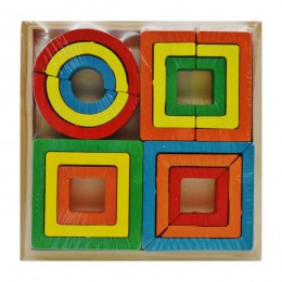 Іграшка-сортер деревяна Геометричний пазл арт.81