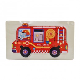 Іграшка деревяна 3D пазл Транспорт Мікс арт.6 (75#-07)