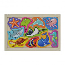 Іграшка деревяна пазл-сортер Тваринки/Транспорт Мікс арт.8 (75#-08)