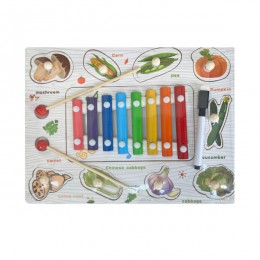 Іграшка деревяна Ксилофон з Тваринками Мікс арт.737