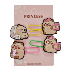 Скріпка декоративна PRINCESS 4шт Фігурки Мікс арт.137#-02 *12