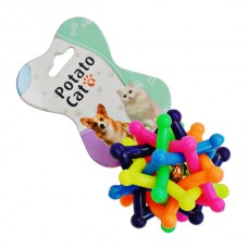 Іграшка д/собак PotatoCat 1шт Мячик-гризунець з дзвоником арт.KR-2408 *12