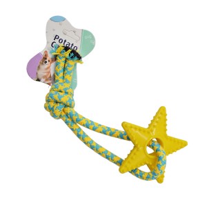 Іграшка д/собак PotatoCat 1шт Зірка з канатом арт.KR-2423 *12