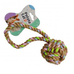 Іграшка д/собак PotatoCat 1шт Мячик з шпагату арт.KR-2420 *12