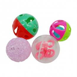 Іграшка д/котів PotatoCat 4шт Мячик з дзвоником арт.KR-2410 *12