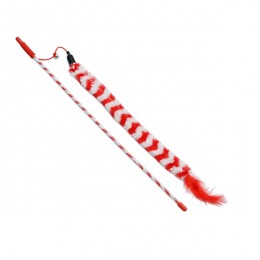 Іграшка д/котів 1шт Вудка з хутром і пірям арт.KR-2411 *12