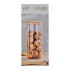 Банка Скляна 1200мл д/сипучих прод. деревяна кришка арт.JB95-3