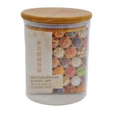 Банка Скляна 600мл д/сипучих прод. деревяна кришка арт.JB95-1