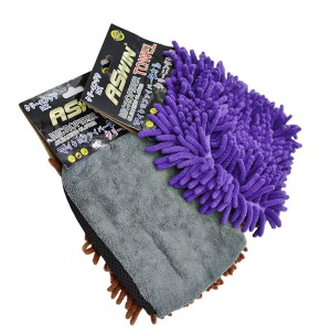 Рукавичка д/авто  ASwinTowel макарони/мікрофібра арт.AS0214 *12