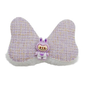 Заколка-прищіпка д/вол 1шт Хутряна зайчик Labubu арт.67#-F012 *100