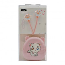 Навушники TUK Дитячі провідні декор Котик арт.T-033