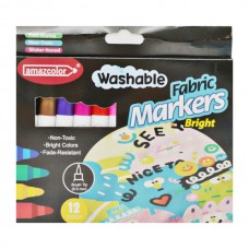 Маркери д/текстилю Amazcolor 12 кольорів арт.WS220#-12