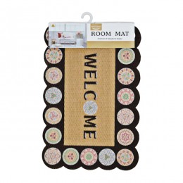 Килим придверний 40*60 гумова основа Welcome Фігурний арт.297#-18