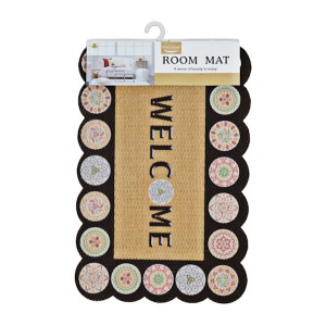 Килим придверний 40*60 гумова основа Welcome Фігурний арт.297#-18