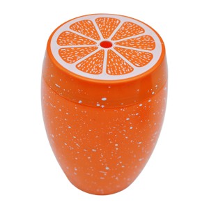 Стакан д/напоїв з трубочкою пластик Фрукти Мікс #2 *6