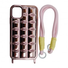 Чохол д/тел силікон iPhone 11 Кольоровий з шнурком