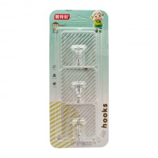 Гачки самоклеючі Ya Te Li 3шт прозорі арт.8090