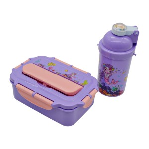 Набір ЛанчБокс 3 відділення з ложкою + Пляшка д/напоїв арт.980TS A155-6