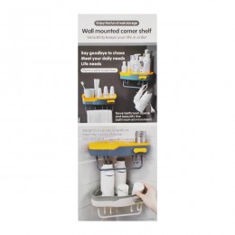 Полиця д/ванної Прямокутна пластикова навісна самоклеюча арт.735CY-8909